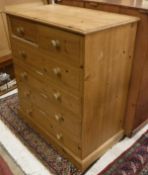 A modern pine chest of two short over four long drawers CONDITION REPORTS 90 cm wide