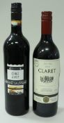 A collection of various red wines including Benoit Valérie Calvet Claret 2010 x 11 and Simarosa