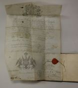 A Victorian passport for Francis Harrison dated 1853 signed on the 6th July 1853 by George William
