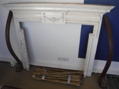 A painted fire surround in the Georgian style,