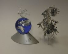 A Swarovski Crystal Society figure of a dragon jubilee edition 2012 together with a Swarovski