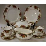 A Royal Albert bone china "old country roses" tea/dinner service comprising twelve plates,