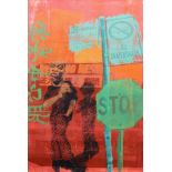 AFTER ANNA MARROW "Funkytown" limited edition screen print depicting figure in urban setting