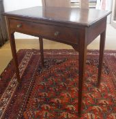 An early 19th Century mahogany single drawer side table CONDITION REPORTS 76cm (l)