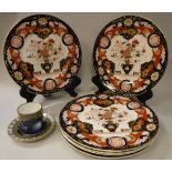 A set of six Mason's "Mason's Imperial" Japan pattern plates and a Royal Worcester "Millenium"