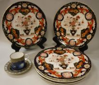 A set of six Mason's "Mason's Imperial" Japan pattern plates and a Royal Worcester "Millenium"