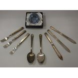A box of assorted cutlery, to include Denby,