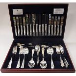 A Viners silver-plated 58-piece canteen of cutlery