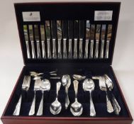 A Viners silver-plated 58-piece canteen of cutlery