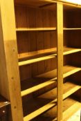 A circa 1900 pine open bookcase CONDITION REPORTS Height approx 198cm Width approx