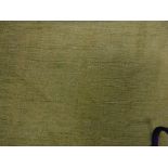 Two pairs of green Chenille interlined curtains,