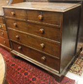 A 19th Century mahogany chest of two short over three long graduated drawers