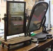 A Victorian mahogany dressing mirror and a Victorian mahogany dressing mirror