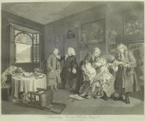 AFTER WILLIAM HOGARTH "Marriage a la Mode", a framed set of six engravings by T.