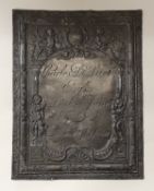 A cast lead plaque with Classical style relief decoration inscribed "Charles De Laet Esq.