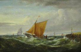 EDWIN HAYES (1819-1904)"Dutch shipping off Gravesend" inscribed by hand verso "Dutch boats