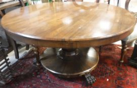 An early Victorian rosewood breakfast table,