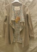 A Hippy Happy grey suede hand embroidered jacket,