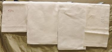 Three box of assorted Irish and other table linens to include napkins and table cloths