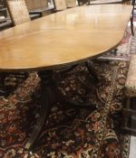 A 20th Century mahogany D-end dining table in the George III taste,