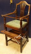 A 19th Century mahogany framed childs high chair