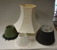 A collection of assorted lampshades