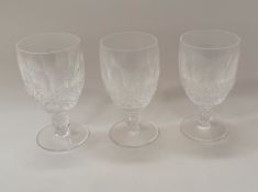 A set of twelve cut glass Waterford wine glasses CONDITION REPORTS Height is approx