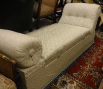 An early to mid 20th Century upholstered box Ottoman day bed