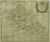AFTER ROBERT MORDEN "Northhamptonshire" A hand coloured map of the county,