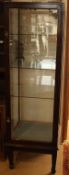 A circa 1900 mahogany framed and glazed shop display cabinet,