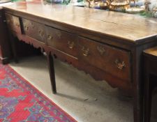 A circa 1800 oak dresser,