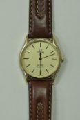 An Omega De Ville quartz wrist watch, the steel back stamped "1336",