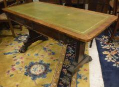 A William IV rosewood library table in the style of Gillows,