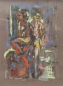 20TH CENTURY "Figure Study", pastel on paper,