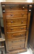 A Victorian mahogany Wellington chest of seven drawers CONDITION REPORTS Numerous