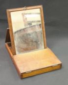 A Victorian mahogany campaign or travelling mirror