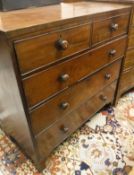 A 19th Century mahogany chest of two short over three long drawers