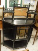 A late Victorian ebonized side cabinet in the aesthetic taste,