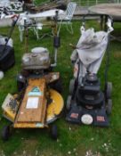 A Industrial Power Drive 28 inch model lawnmower together with a Billy Goat 3.