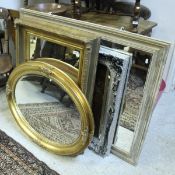 A 19th Century giltwood and gesso frame with modern mirror insert,