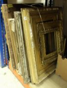 A selection of fourteen various giltwood and gesso picture frames and wooden picture frames