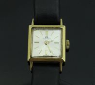 An 18 carat gold cased Bucherer ladies wristwatch,