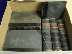 Two boxes of books to include ten volumes of "Chamber's Encyclopedia" dated 1867 together with a