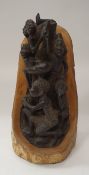 A Makonde carved ebony family group (purchased Tanzania circa 1980)