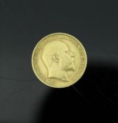 A Edward VII half sovereign dated 1906