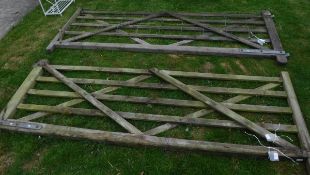 A pair of 10ft five bar gates