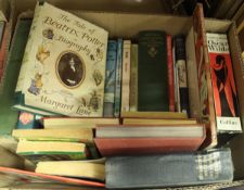 A box of various books to include "The Complete Works of Oscar Wilde", published by Collins,