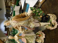 WITHDRAWN:A pair of 19th Century Meissen figures of a lady and gentleman in 18th Century dress