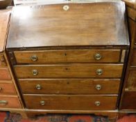 A George III mahogany bureau,