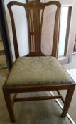 Four various 18th/19th Century Provincial Chippendale dining chairs,